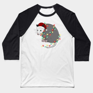 Halloween Opposum Christmas Lights Costume Baseball T-Shirt